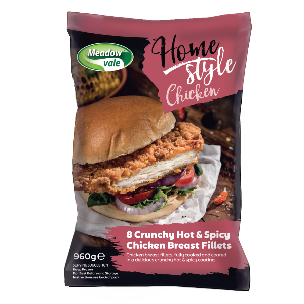 Meadow Vale Homestyle 120g Hot & Spicy Fillets [4x960g]