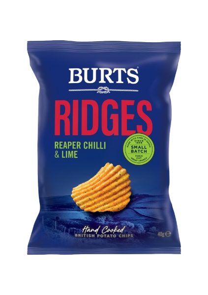 BURTS *RIDGES* REAPER CHILLI & LIME CRISPS [20x40g]